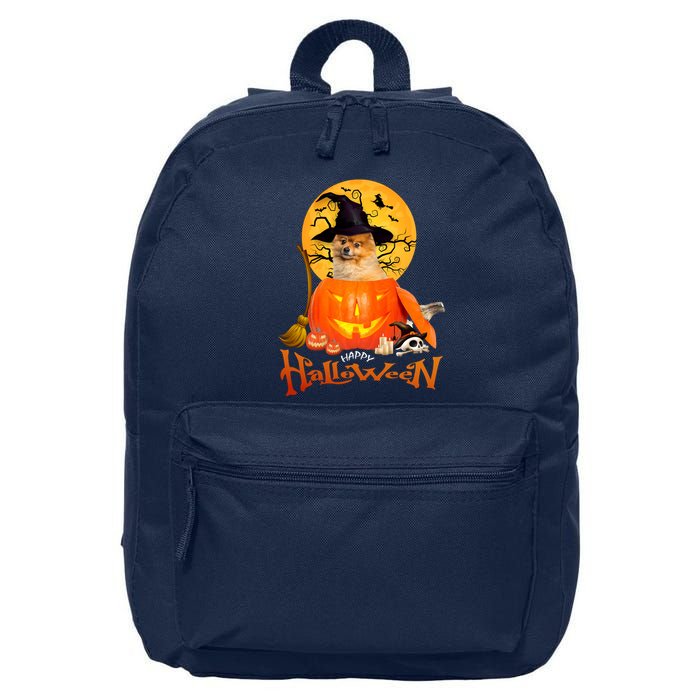 Funny Pomeranian Spooky Halloween 16 in Basic Backpack