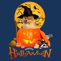 Funny Pomeranian Spooky Halloween 16 in Basic Backpack