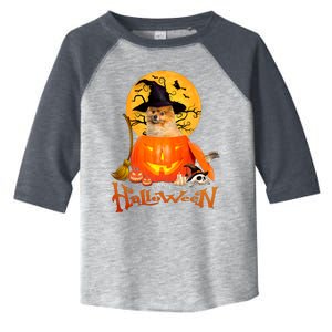 Funny Pomeranian Spooky Halloween Toddler Fine Jersey T-Shirt