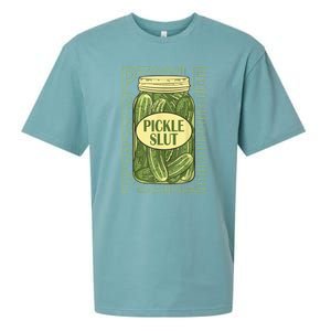 Funny Pickle Slut Who Loves Pickles Apaprel Gift Sueded Cloud Jersey T-Shirt