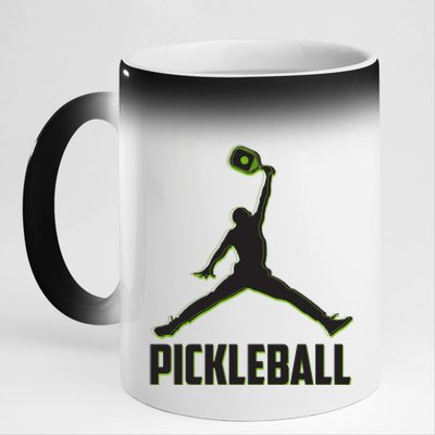 Funny Pickleball Sports Logo 11oz Black Color Changing Mug