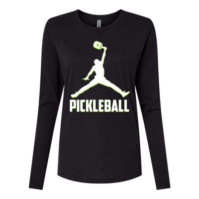 Funny Pickleball Sports Logo Womens Cotton Relaxed Long Sleeve T-Shirt