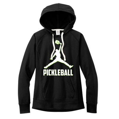 Funny Pickleball Sports Logo Women's Fleece Hoodie