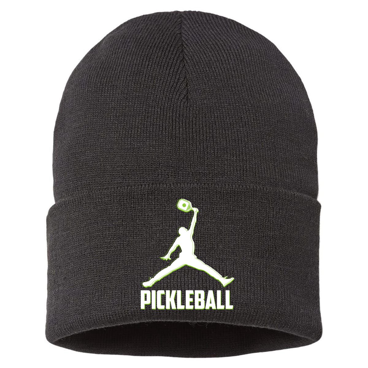 Funny Pickleball Sports Logo Sustainable Knit Beanie