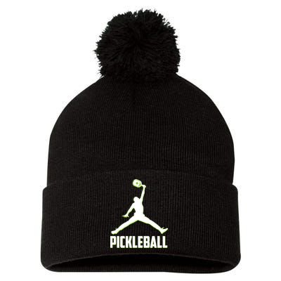 Funny Pickleball Sports Logo Pom Pom 12in Knit Beanie