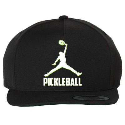 Funny Pickleball Sports Logo Wool Snapback Cap