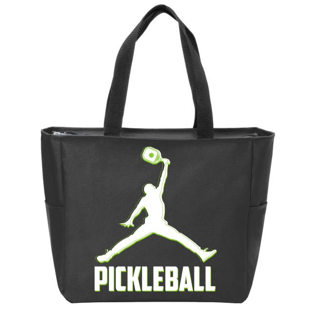 Funny Pickleball Sports Logo Zip Tote Bag