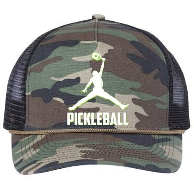 Funny Pickleball Sports Logo Retro Rope Trucker Hat Cap