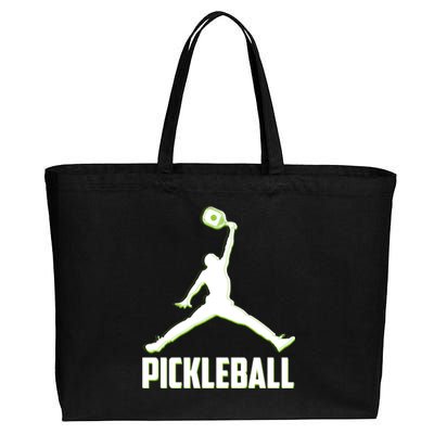 Funny Pickleball Sports Logo Cotton Canvas Jumbo Tote