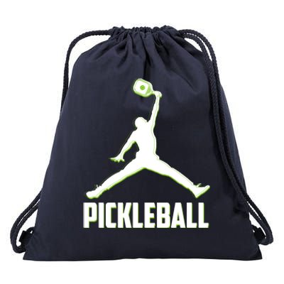 Funny Pickleball Sports Logo Drawstring Bag