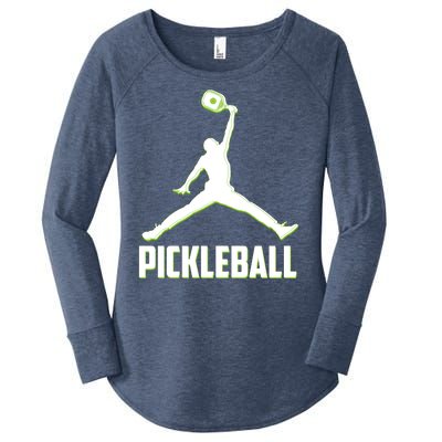 Funny Pickleball Sports Logo Women's Perfect Tri Tunic Long Sleeve Shirt