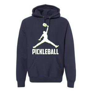 Funny Pickleball Sports Logo Premium Hoodie