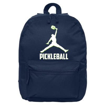 Funny Pickleball Sports Logo 16 in Basic Backpack