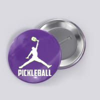 Funny Pickleball Sports Logo Button