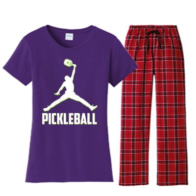 Funny Pickleball Sports Logo Women's Flannel Pajama Set