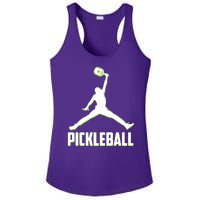 Funny Pickleball Sports Logo Ladies PosiCharge Competitor Racerback Tank