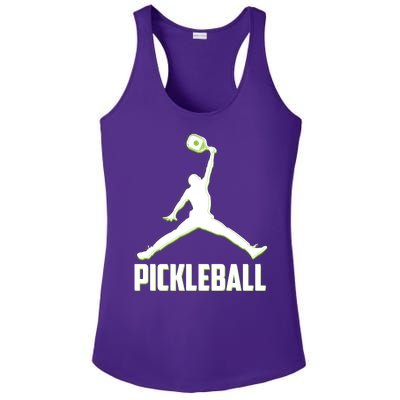 Funny Pickleball Sports Logo Ladies PosiCharge Competitor Racerback Tank