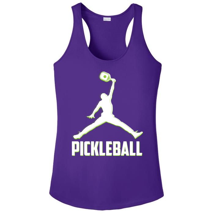 Funny Pickleball Sports Logo Ladies PosiCharge Competitor Racerback Tank