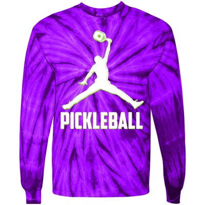 Funny Pickleball Sports Logo Tie-Dye Long Sleeve Shirt