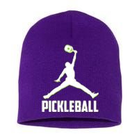 Funny Pickleball Sports Logo Short Acrylic Beanie