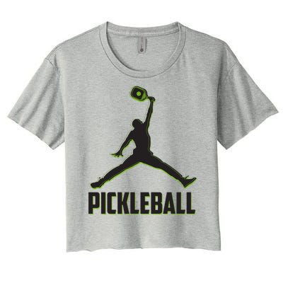 Funny Pickleball Sports Logo Women's Crop Top Tee