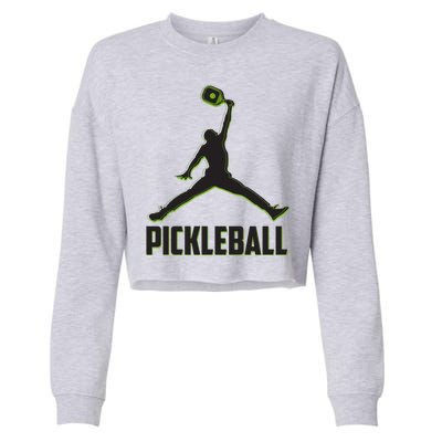 Funny Pickleball Sports Logo Cropped Pullover Crew