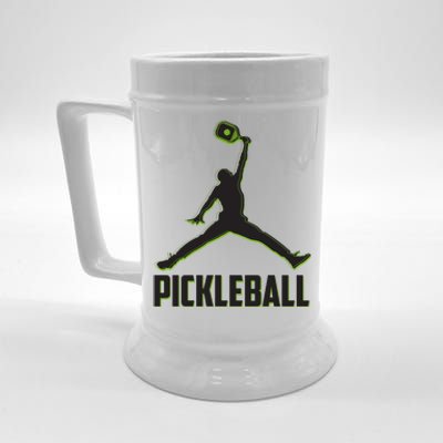 Funny Pickleball Sports Logo Beer Stein