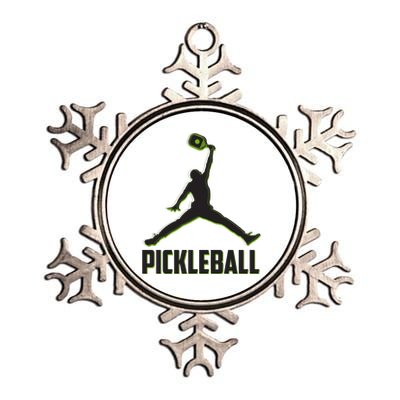 Funny Pickleball Sports Logo Metallic Star Ornament