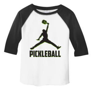 Funny Pickleball Sports Logo Toddler Fine Jersey T-Shirt