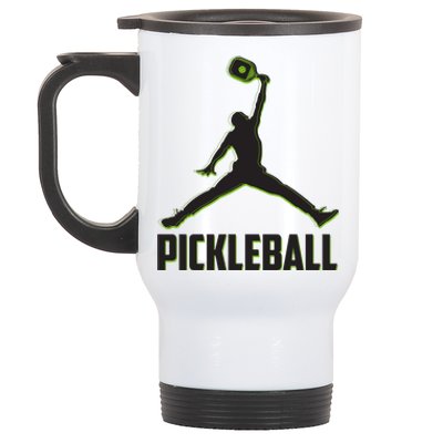 Funny Pickleball Sports Logo Stainless Steel Travel Mug