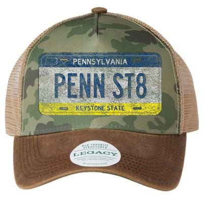 Funny Pa State Vanity License Plate Penn St8 Legacy Tie Dye Trucker Hat