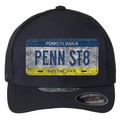 Funny Pa State Vanity License Plate Penn St8 Flexfit Unipanel Trucker Cap