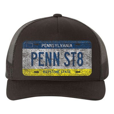 Funny Pa State Vanity License Plate Penn St8 Yupoong Adult 5-Panel Trucker Hat