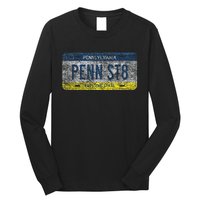 Funny Pa State Vanity License Plate Penn St8 Long Sleeve Shirt