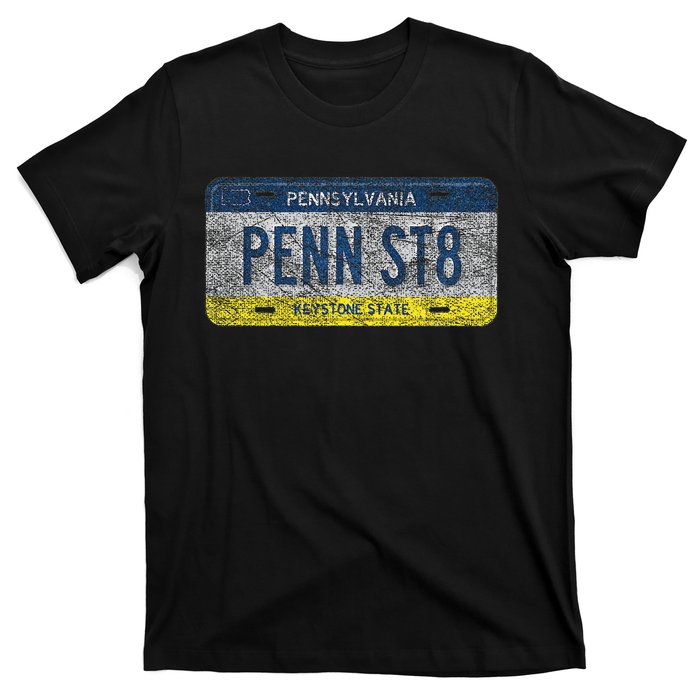 Funny Pa State Vanity License Plate Penn St8 T-Shirt