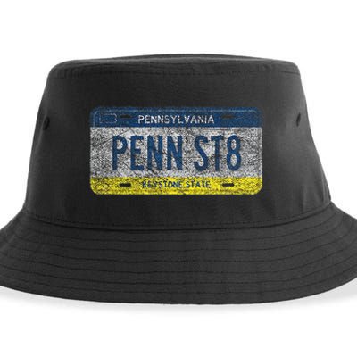 Funny Pa State Vanity License Plate Penn St8 Sustainable Bucket Hat