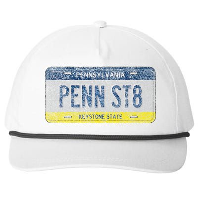 Funny Pa State Vanity License Plate Penn St8 Snapback Five-Panel Rope Hat