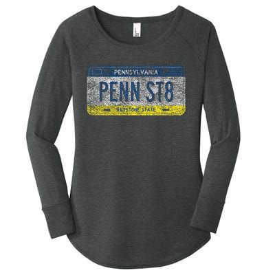 Funny Pa State Vanity License Plate Penn St8 Women's Perfect Tri Tunic Long Sleeve Shirt