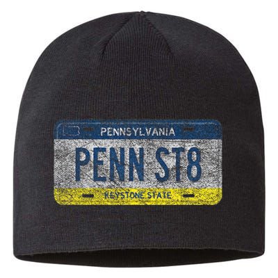 Funny Pa State Vanity License Plate Penn St8 Sustainable Beanie