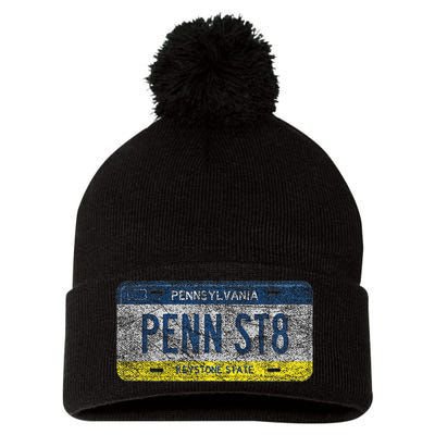 Funny Pa State Vanity License Plate Penn St8 Pom Pom 12in Knit Beanie