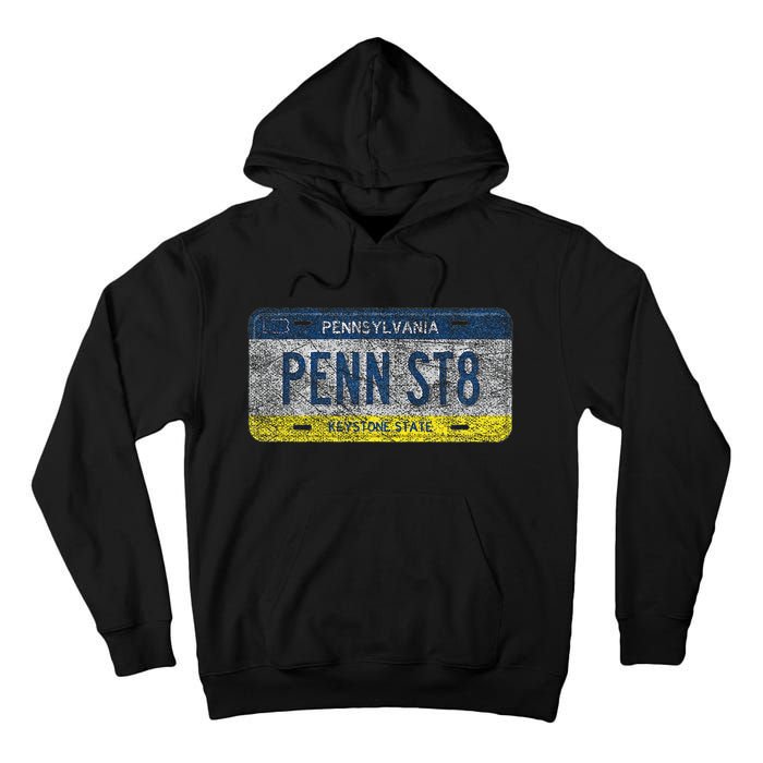 Funny Pa State Vanity License Plate Penn St8 Tall Hoodie