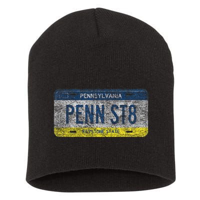 Funny Pa State Vanity License Plate Penn St8 Short Acrylic Beanie