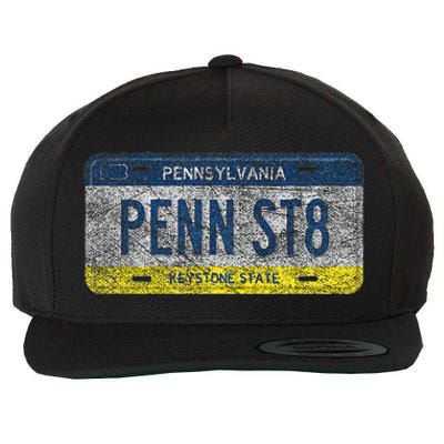 Funny Pa State Vanity License Plate Penn St8 Wool Snapback Cap