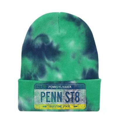 Funny Pa State Vanity License Plate Penn St8 Tie Dye 12in Knit Beanie