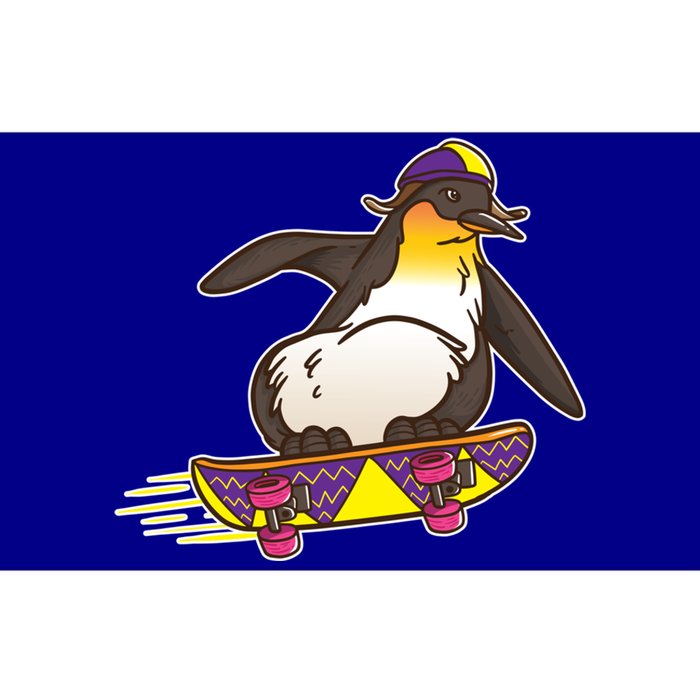 Funny Penguin Skateboard Skater Gift Skateboarding Gift Bumper Sticker