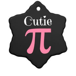 Funny Pi Symbol Cutie Pie National Pi Day Tee Gift Ceramic Star Ornament