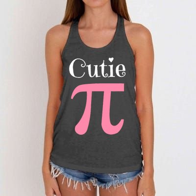 Funny Pi Symbol Cutie Pie National Pi Day Tee Gift Women's Knotted Racerback Tank