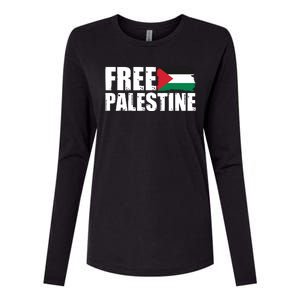 Free Palestine Support Stand With Palestine Womens Cotton Relaxed Long Sleeve T-Shirt