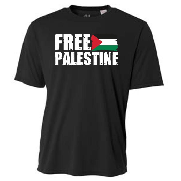 Free Palestine Support Stand With Palestine Cooling Performance Crew T-Shirt