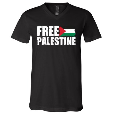 Free Palestine Support Stand With Palestine V-Neck T-Shirt